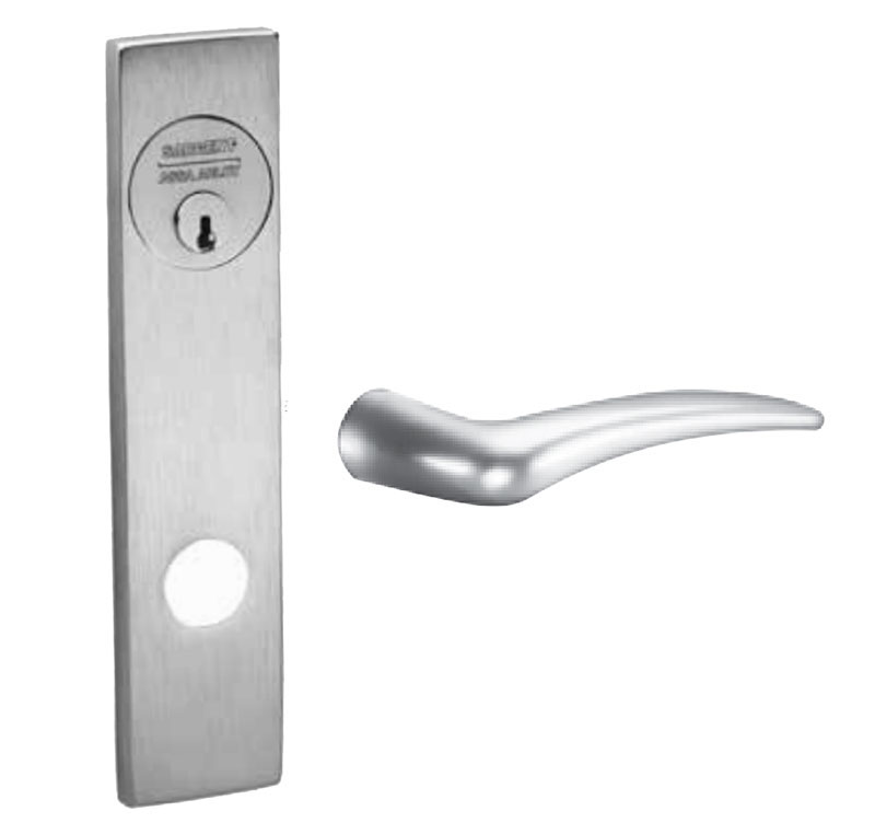 Sargent 70-8204 LNL Storeroom or Closet Mortise Lock, SFIC Prep, Less Core, L Lever, LN Rose, Satin Chrome