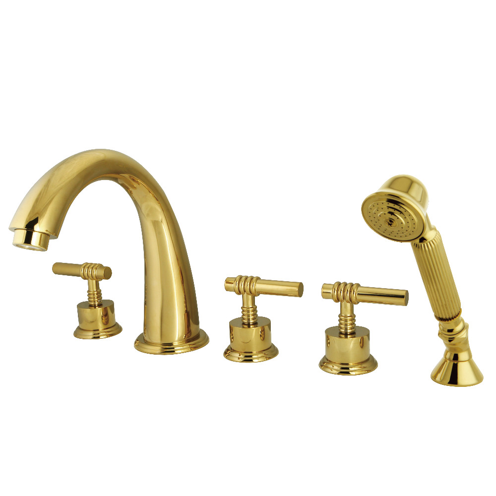 Kingston Brass KS23625ML Manhattan Roman Tub Faucet with ...